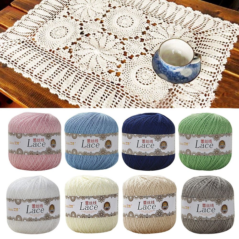 Cotton Embroidery Thread Skeins - 柔らかい綿のレースの糸,かぎ針編みの糸,ウールの刺embroidery,手編み,ボールあたり50g