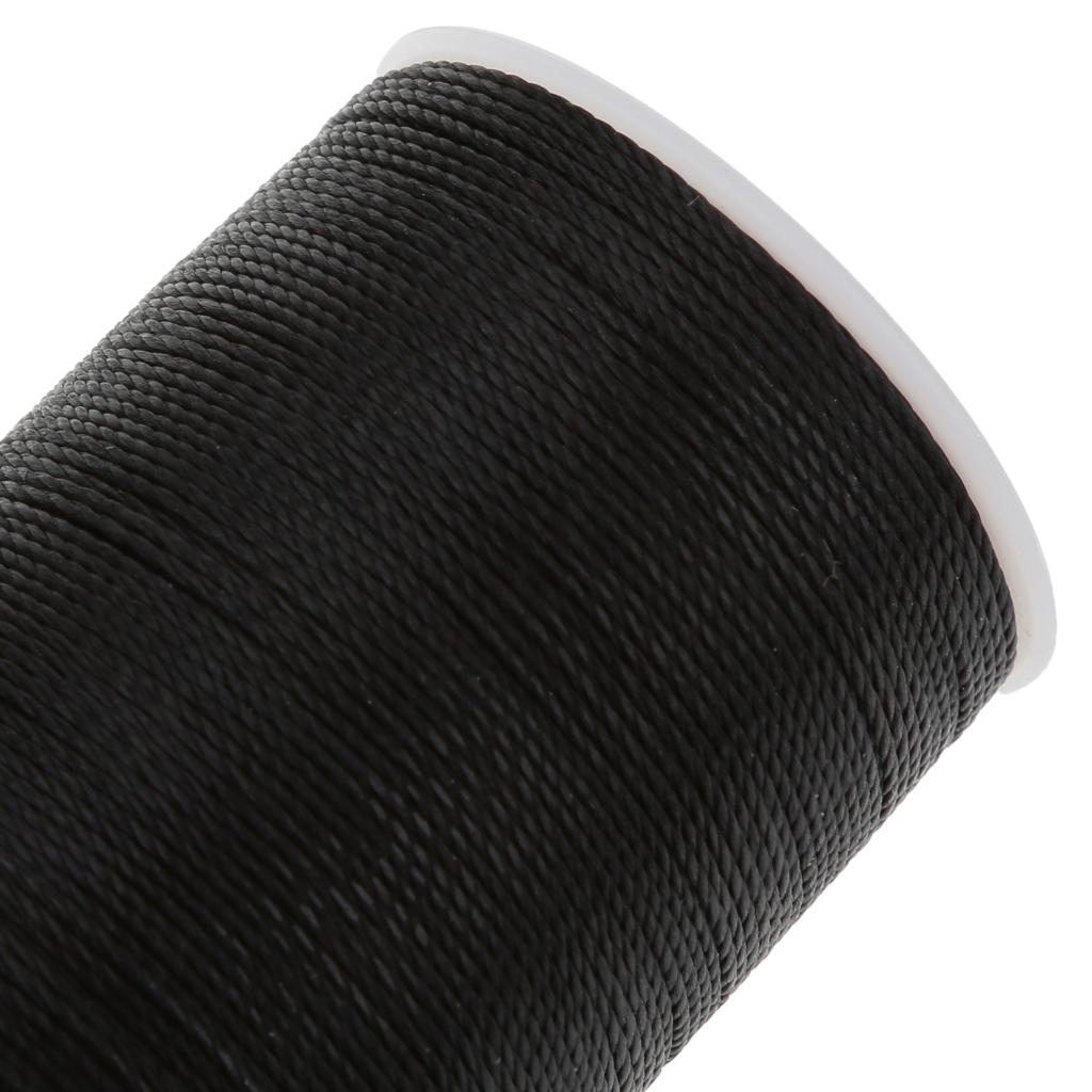 Sewing - レザークラフトコード ブラック ポリエステル ワックス加工糸 強力な手仕事用縫い糸 高品質縫製材料