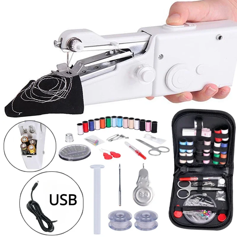ポータブル手動家庭用ミシン,フットプレッサー,ロープフリー, - Mini Electric Sewing Machine Handheld のレビューと価格