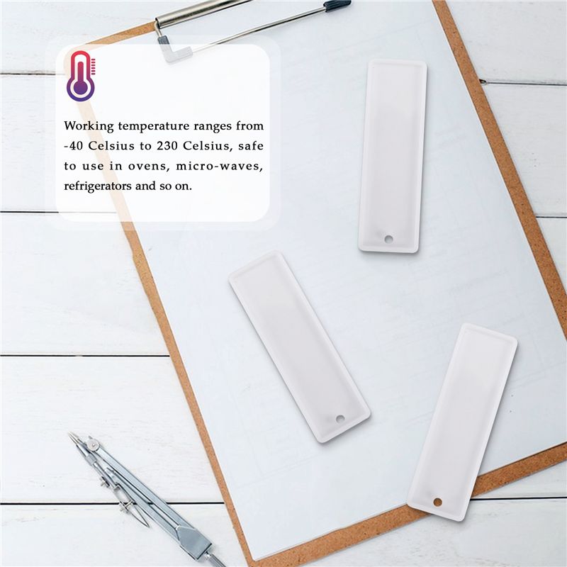 ABJN-6個入り、長方形のシリコン製ブックマーク型。DIY - Silicone Epoxy Resin Molds Set のレビューと価格