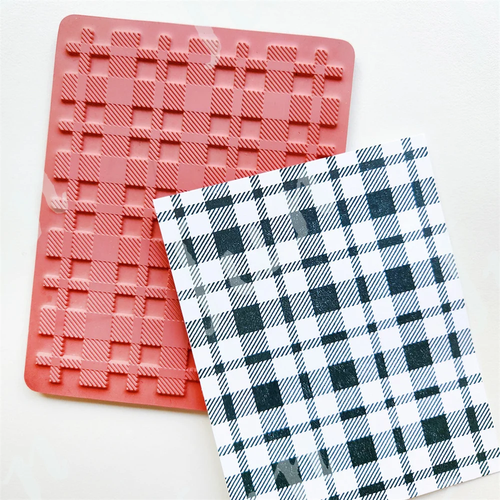 フランネル背景スタンプ新しい金属切削ダイスシリコーンスタンプ - Clear Silicone Stamps For Card Making のレビューと価格