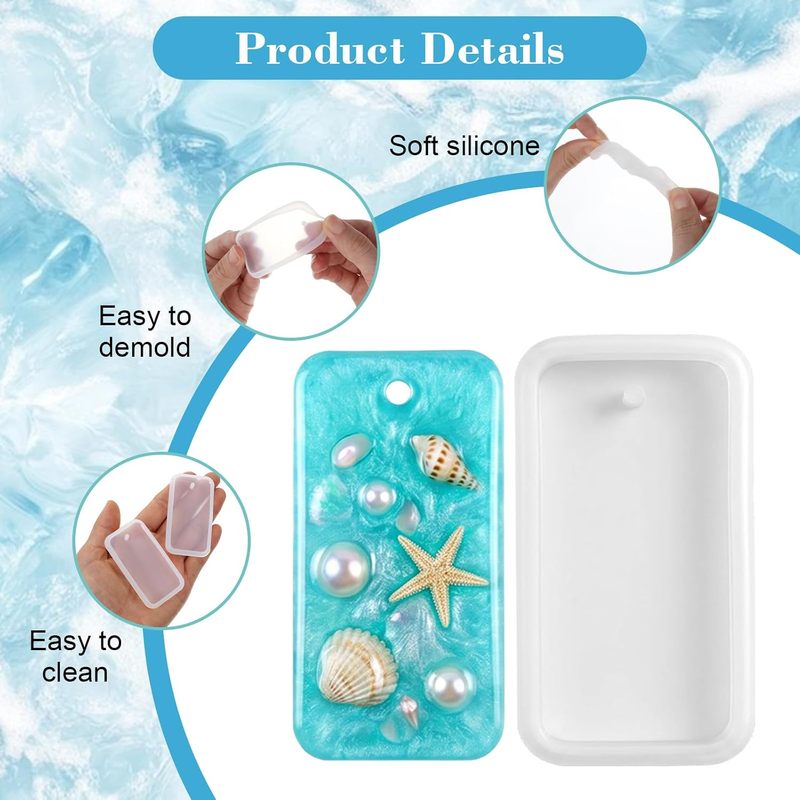 10個入りのレジンキーホルダー用ジュエリー成形型。セット販売 - Silicone Epoxy Resin Molds Set のレビューと価格