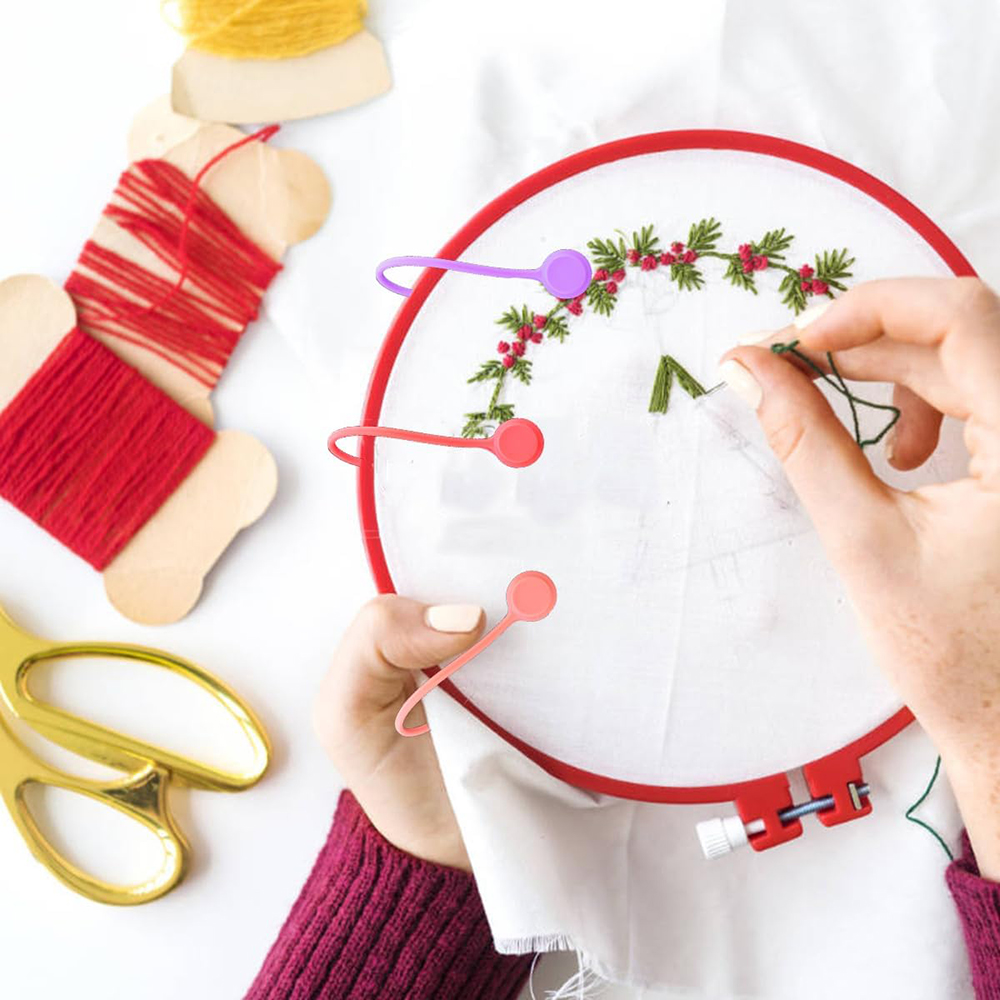 クロスステッチ用磁石付き布クリップ10個入り。針を固定し、糸 - Cotton Embroidery Thread Skeins のレビューと価格
