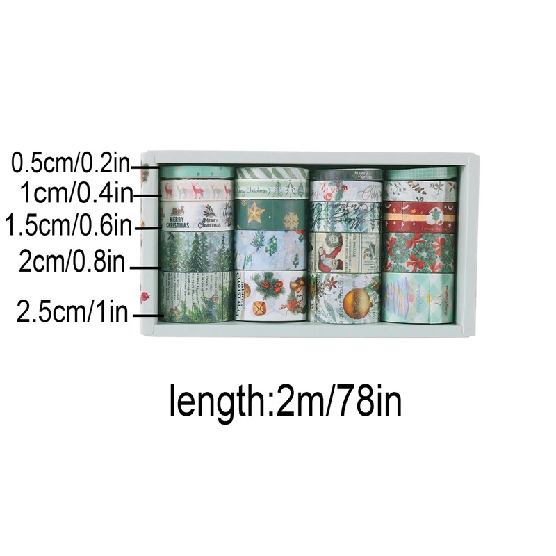 20巻入り、ヴィンテージ風クリスマス柄の和紙テープ。幅は0. - Scrapbooking のレビューと価格