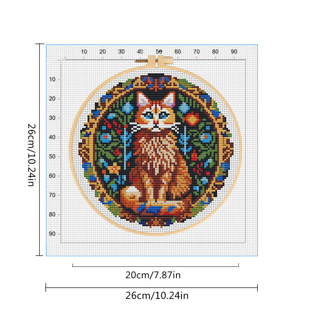 DIY クロスステッチ猫動物 11CT ミディアムグリッド  - Cotton Embroidery Thread Skeins のレビューと価格