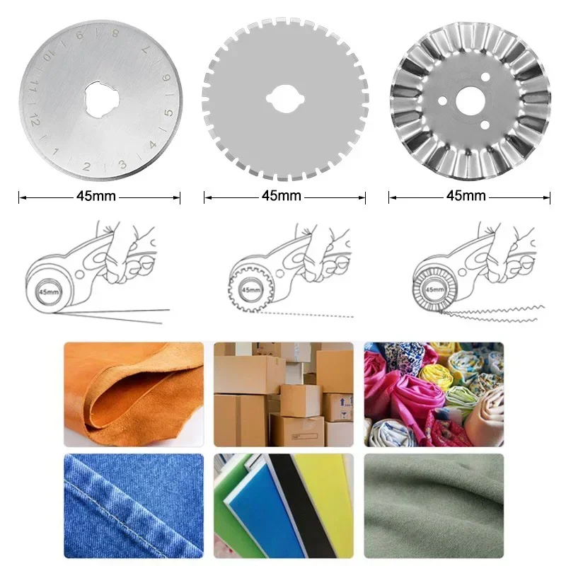 ロータリーカッター 45mm、カード紙、裁縫、キルティング、 - Rotary Cutter For Fabric 45Mm のレビューと価格