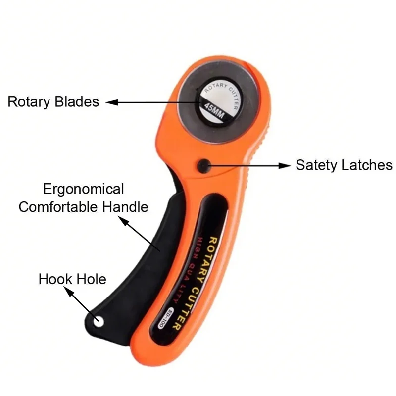 ロータリーカッター 45mm、カード紙、裁縫、キルティング、 - Rotary Cutter For Fabric 45Mm のレビューと価格