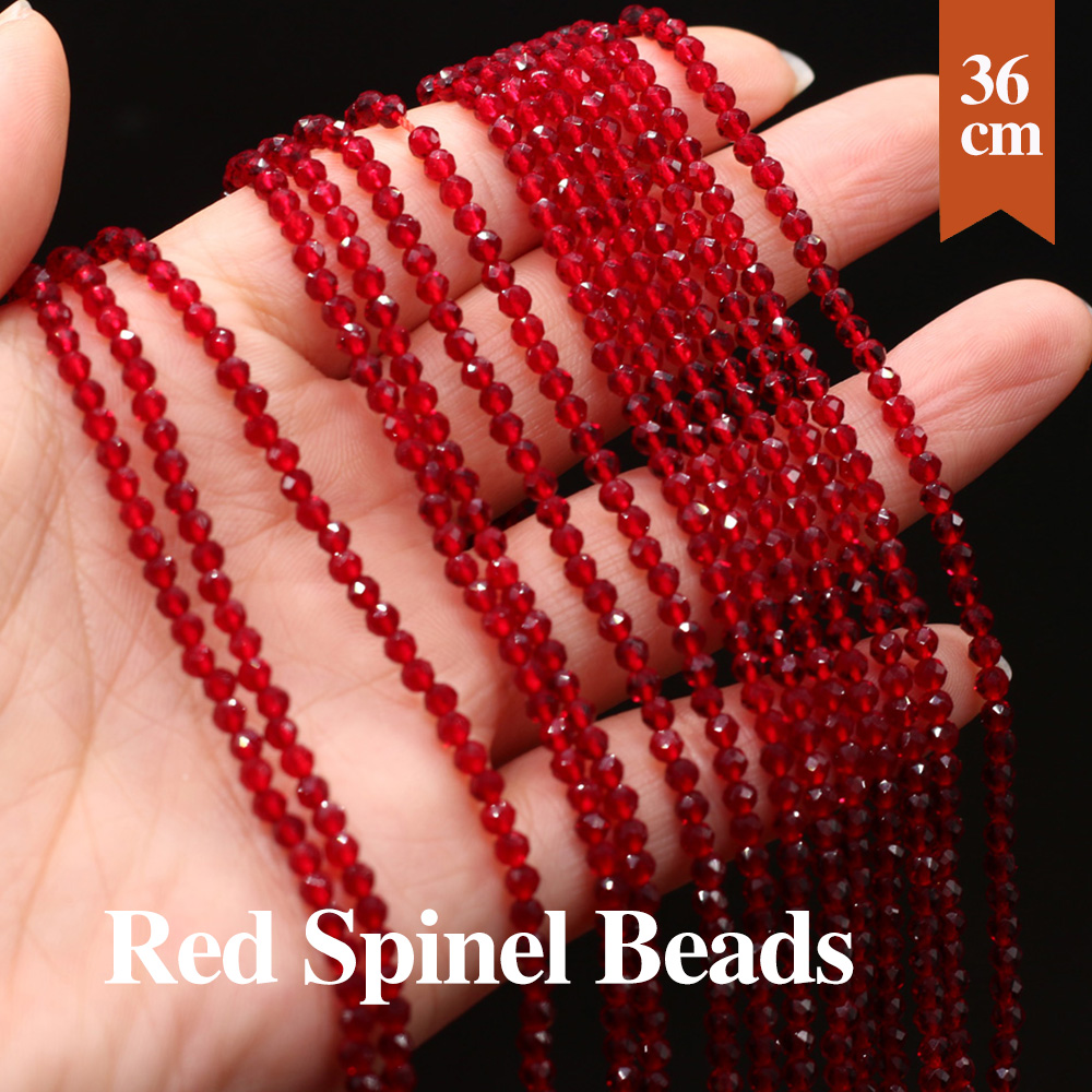 10 ストランドナチュラルレッドスピネル小さなビーズファセッ - Glass Seed Beads 2Mm Jewelry Making のレビューと価格